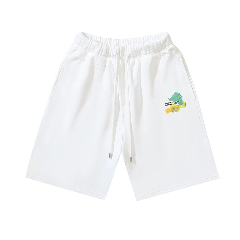 Black Cotton Fruit Motif Drawstring - Men's