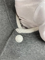 Navy Wool Four-Bar Cardigan - Men's