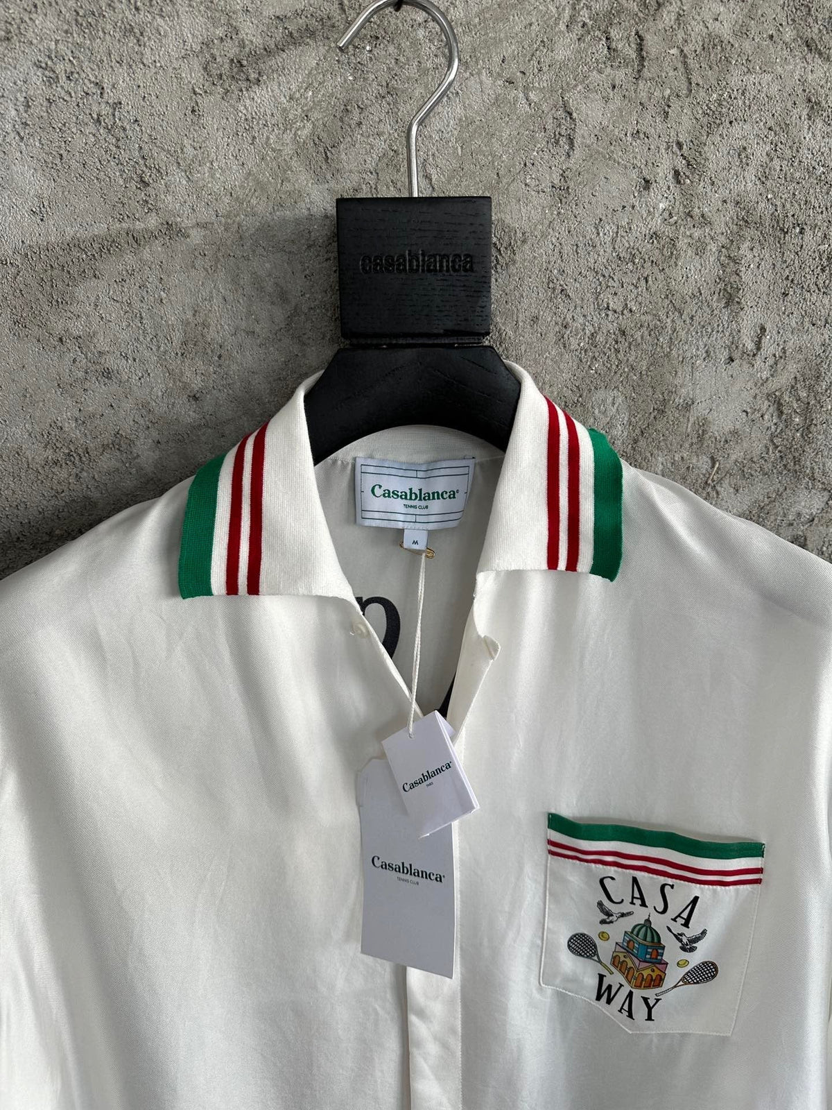 Crest Trim Silk Shirt - Men's