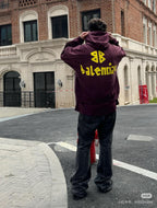 Navy Cotton Bold Text Pullover - Men's