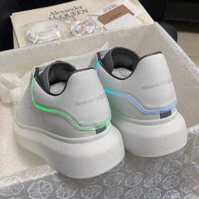Oversized Iridescent Purple Tab Sneakers