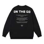 Black Cotton Planet Graphic Crewneck - Men's