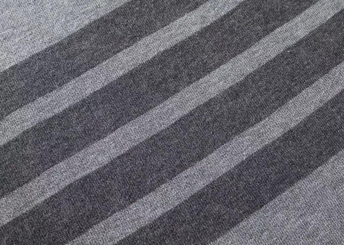 Grey Cotton Bar Stripe Joggers - Men's