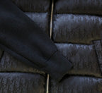 Navy Blue and Black Puffer Jacket - Men's