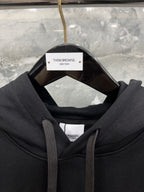 Black Cotton Bold Text Pullover - Men's