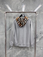 Black Cotton Check Lined Zip-Through - Men's