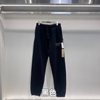 Grey Cotton Logo Joggers - Men's