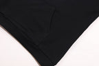 Black Cotton Graphic Pullover - Men's