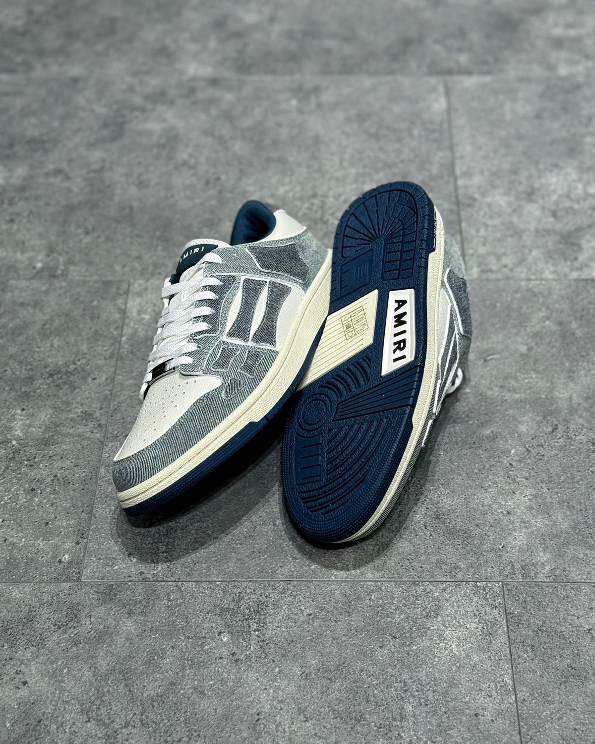 White and Grey Sneakers