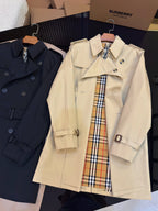 Navy Belted Trench - Men's