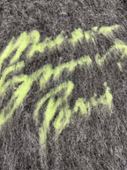 Grey Mohair Graphic Crewneck - Men's