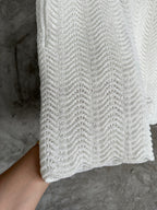 White Knit Crochet Drawstring - Men's