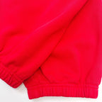Red Cotton Side Print Joggers - Men's