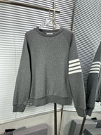 4-Bar Crewneck Grey Loopback - Men's