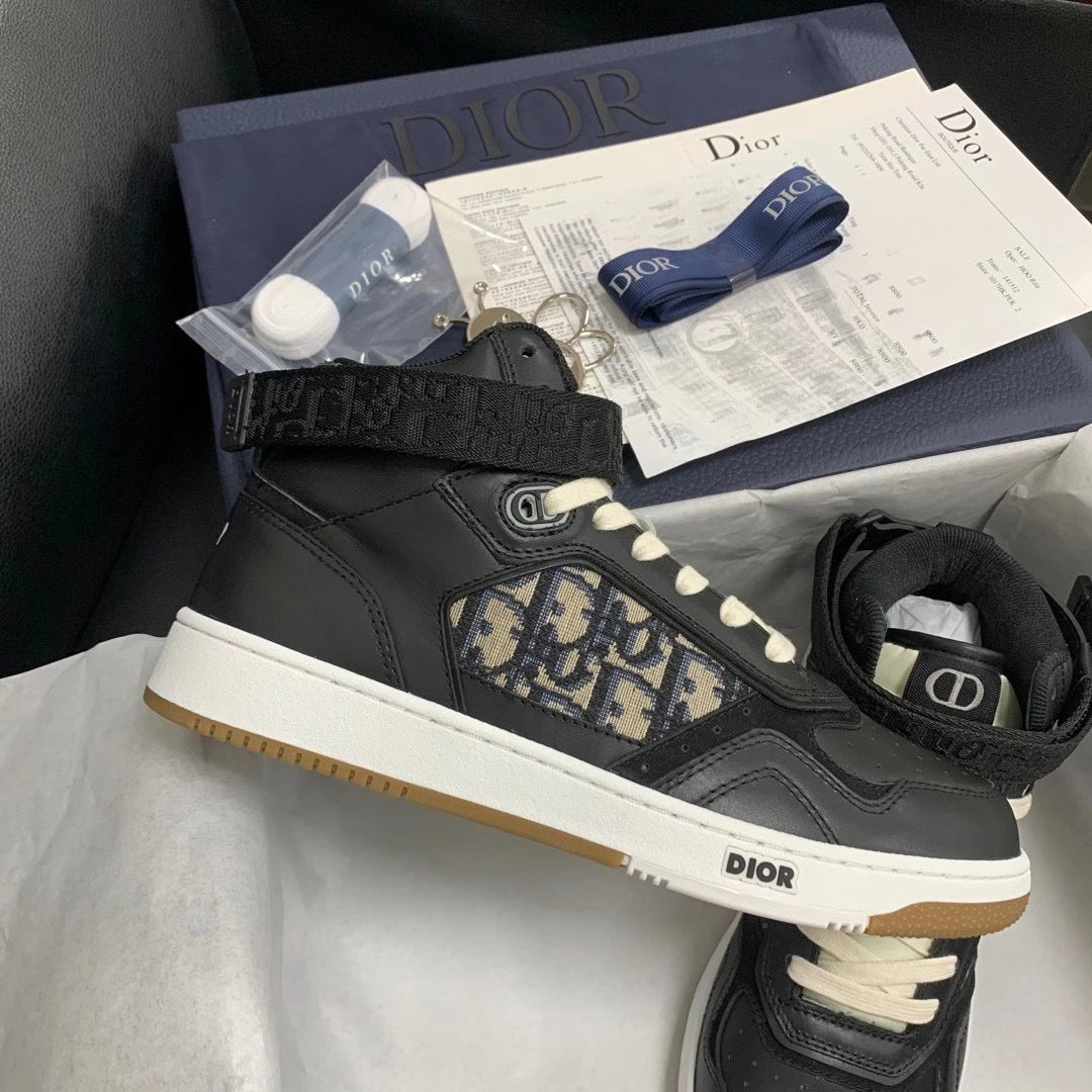 B27 Low Navy Oblique Sneakers