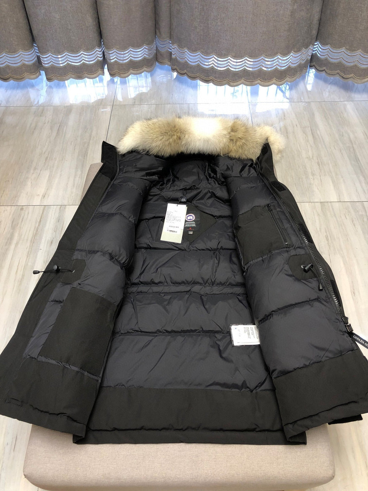 Black and White Parka - Men's