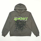 Grey Cotton Web Print Pullover - Men's