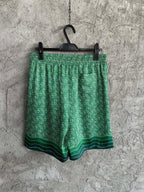 Green Monogram Silk Shorts - Men's