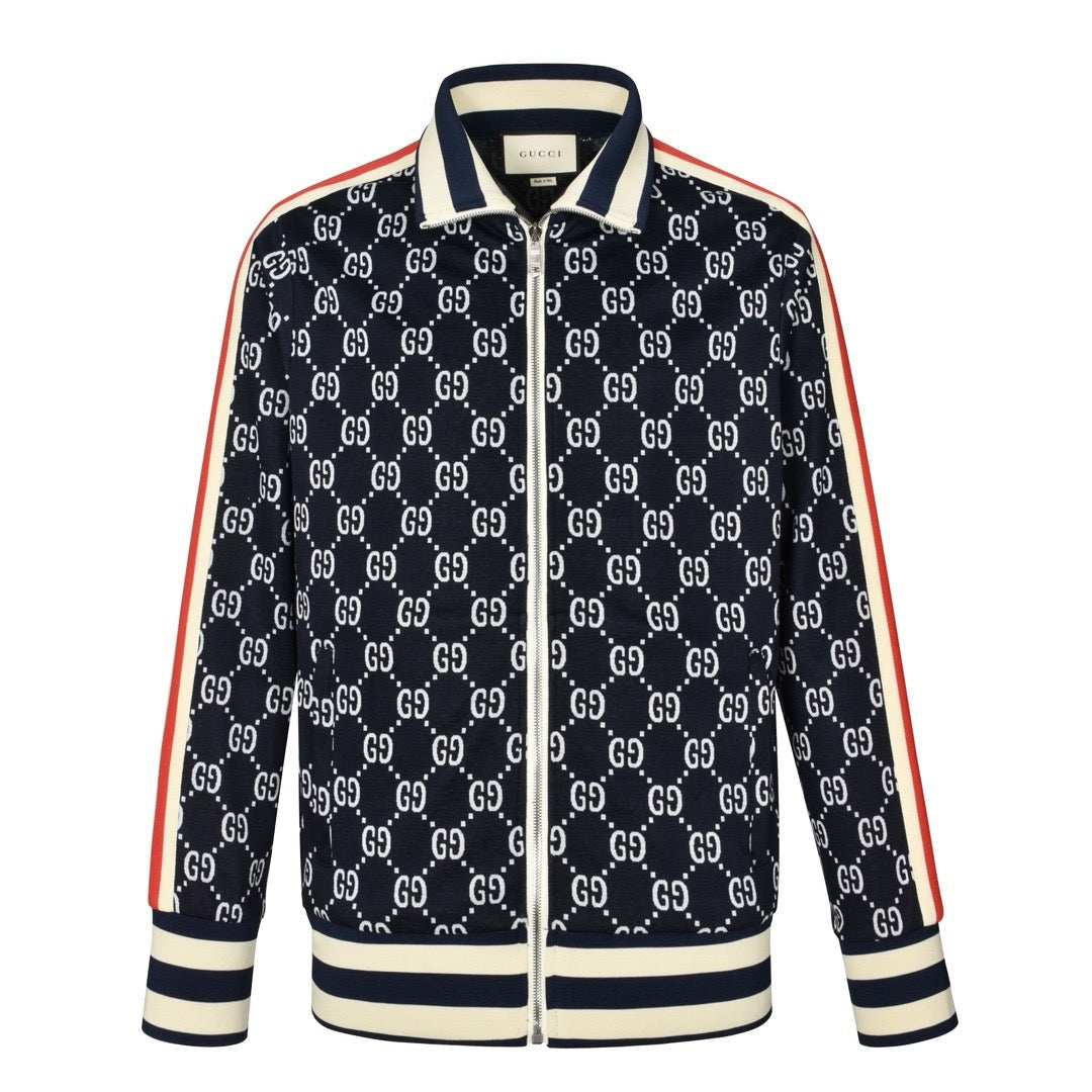 Navy Jersey Monogram Track - Men's