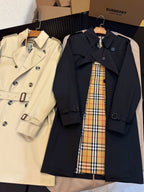 Navy Trench Coat - Men's