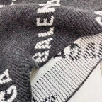 Black Jacquard Text Print Crewneck - Men's