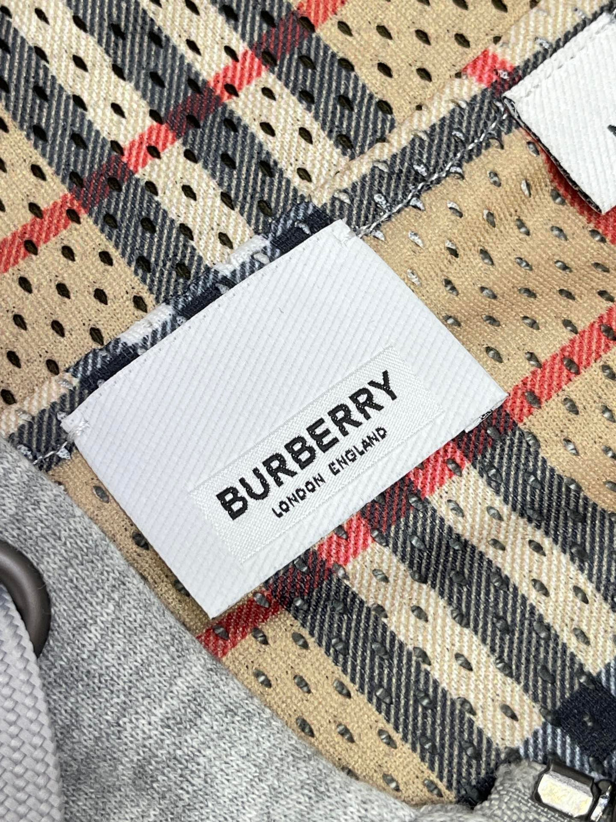 Navy Cotton Check Lined Zip-Through - Men's