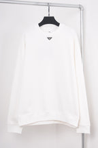 Black Cotton Triangle Logo Long-Sleeve - Men's