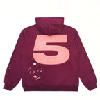 Burgundy Cotton Slogan Pullover - Men's