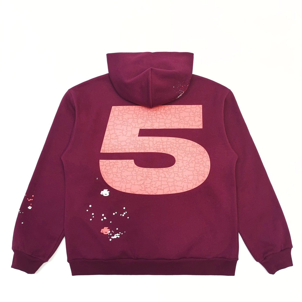 Burgundy Cotton Slogan Pullover - Men's