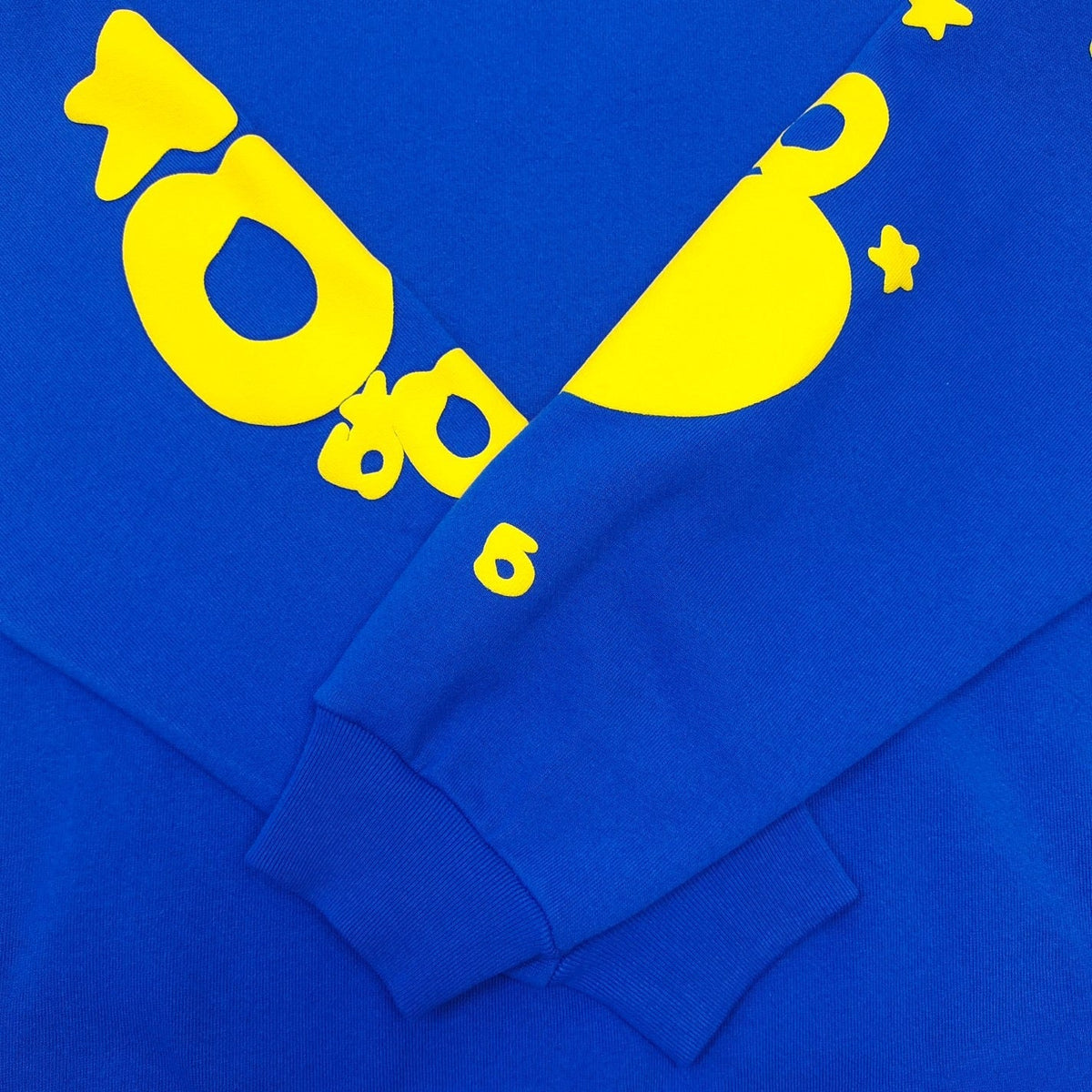 Blue Cotton Graphic Pullover - Men's