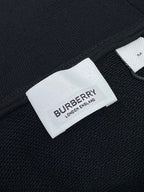 Black Cotton Logo Pullover - Men's