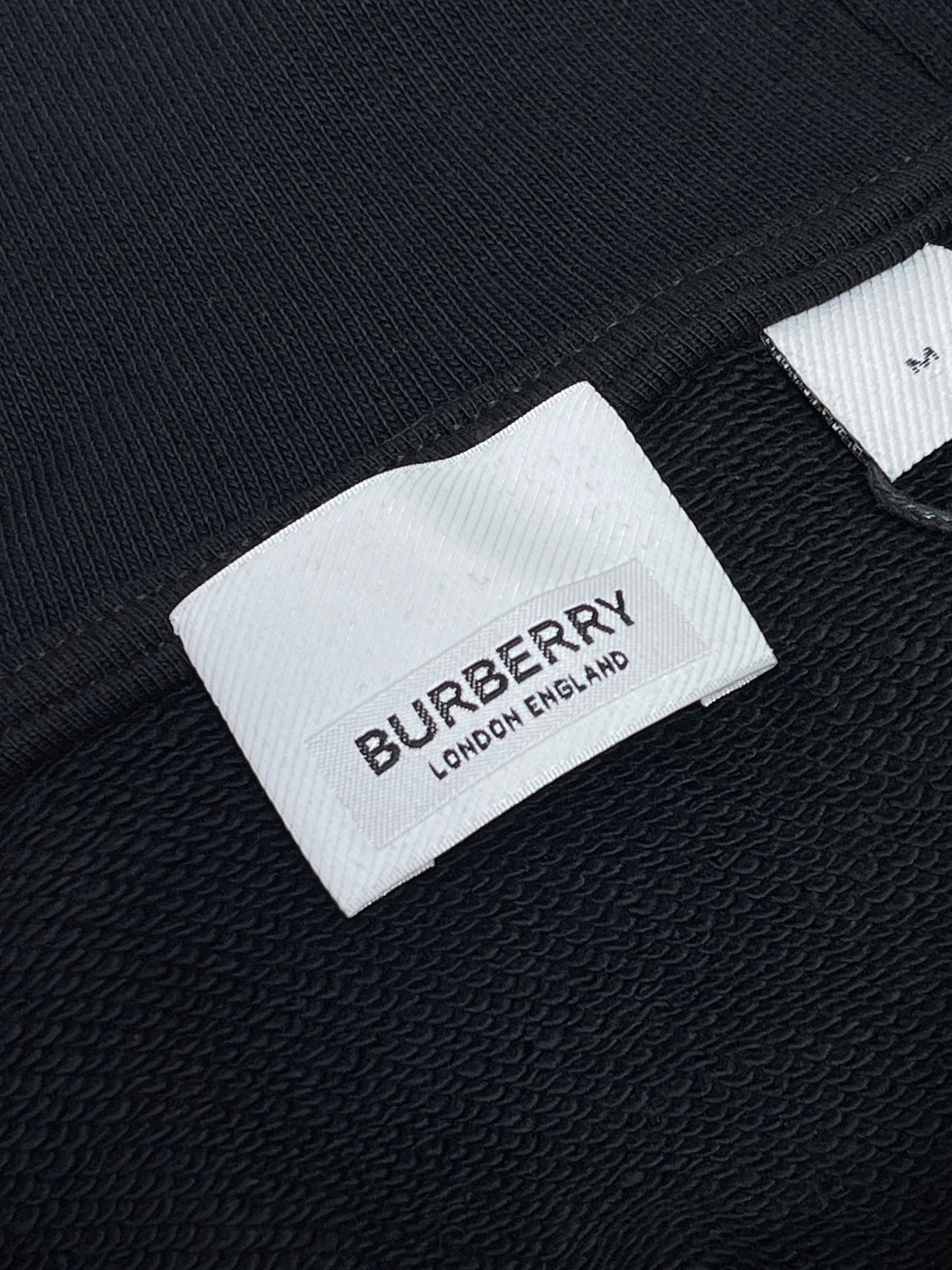 Black Cotton Logo Pullover - Men's