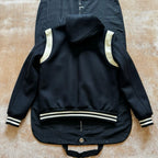 Black Wool Shoulder Panel Varsity - Men's