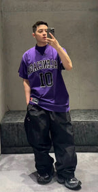 Black Jersey Numeral Short-Sleeve - Men's