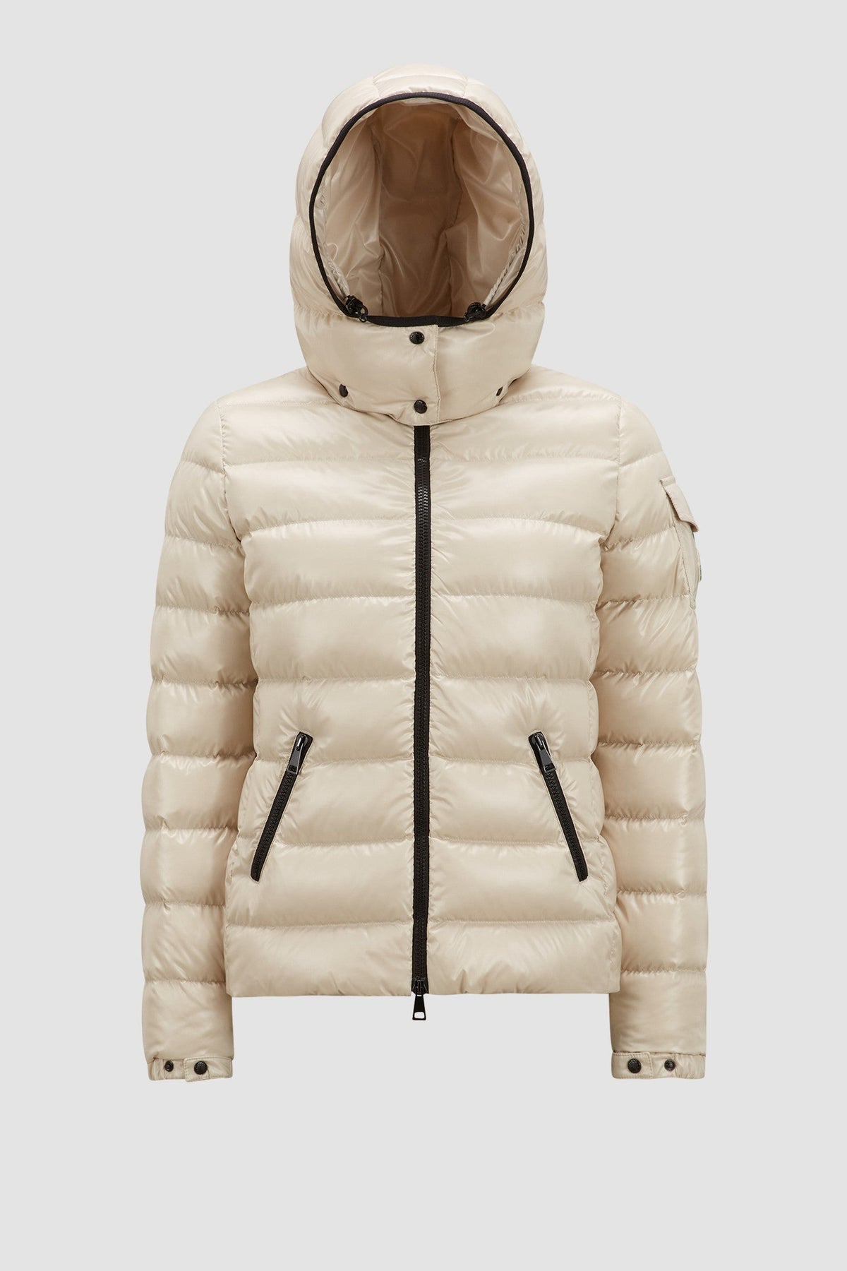 Bady Short Down Jacket – a brand signature, a classic patch pocket, adorns the Bady's sleeve – LUX VERSE Luxury Designer Fashion Outlet