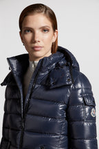 Moncler Bady Short Down Jacket – emblematic of DNA, the Bady down jacket for women is crafted from glossy nylon laqué – LUX VERSE Luxury Designer Fashion Outlet