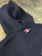 4-Bar Zip Navy Hooded - Men's