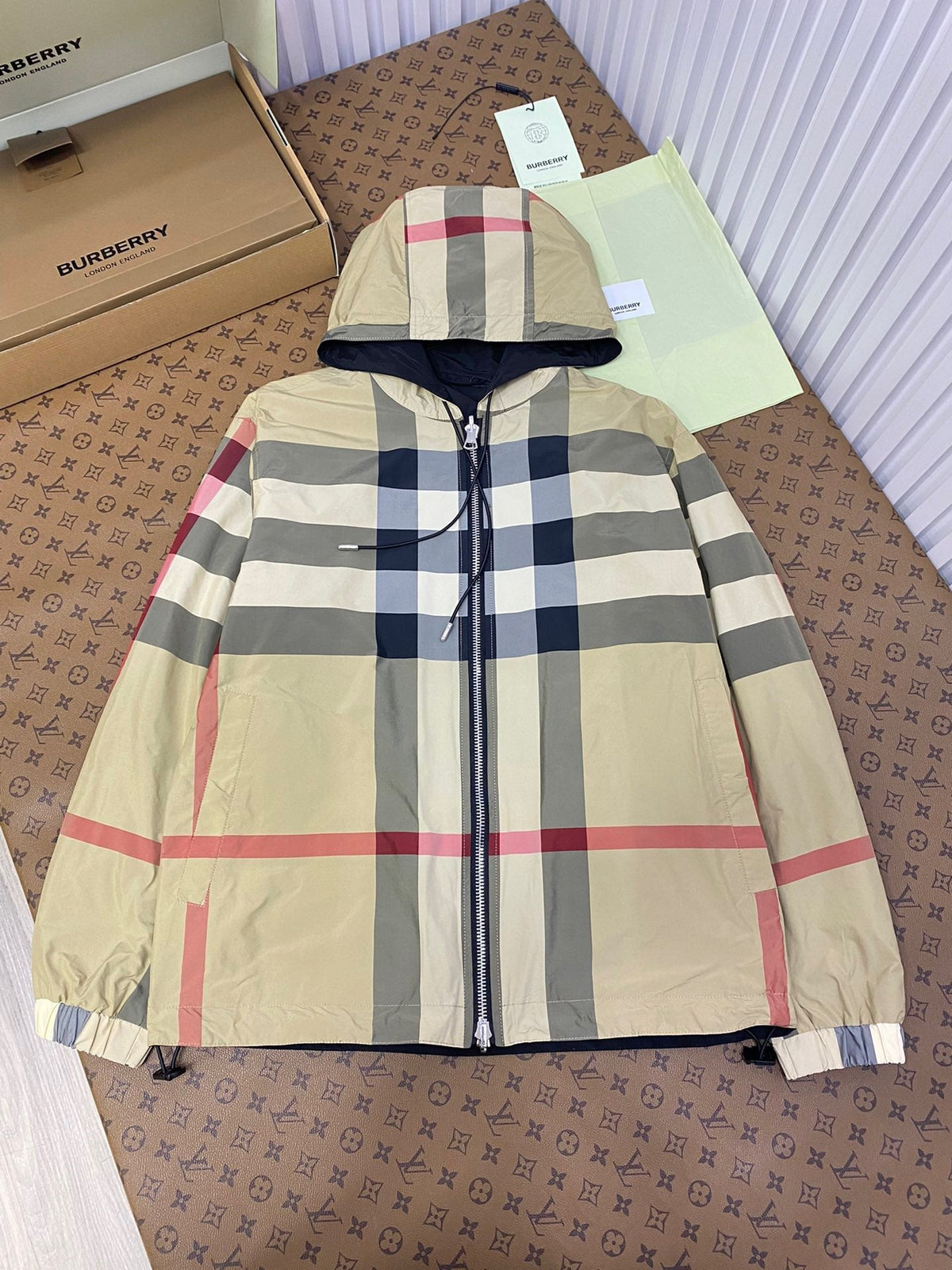 Check Hooded Sweatshirt - Men's