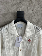 White Knit Pointelle Short-Sleeve - Men's