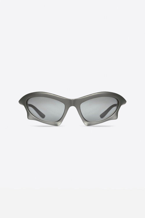 Bat BB0229S-002 sunglasses in silver – bat Rectangle Sunglasses in silver bio injected nylon with mirror silver – LUX VERSE Luxury Designer Fashion Outlet