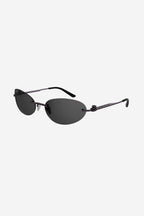 BB0179S oval metal black sunglasses – glasant, narrow wrapping construction – LUX VERSE Luxury Designer Fashion Outlet
