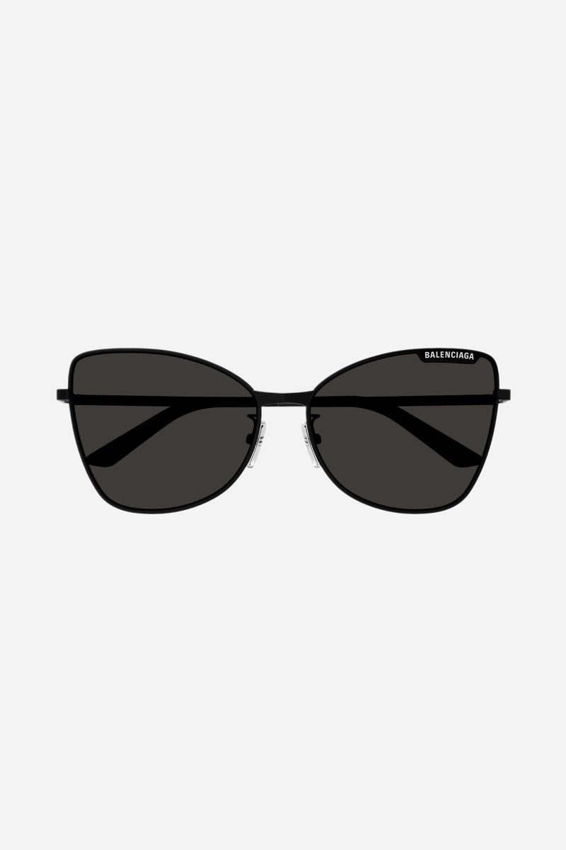 Black butterfly metal sunglasses – lettering logo, enhanced with enamel, is integrated in the structure – LUX VERSE Luxury Designer Fashion Outlet