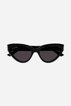 Black cat-eye sunglasses with BB logo – the execution is enriched by a peculiar tumbling finishing – LUX VERSE Luxury Designer Fashion Outlet