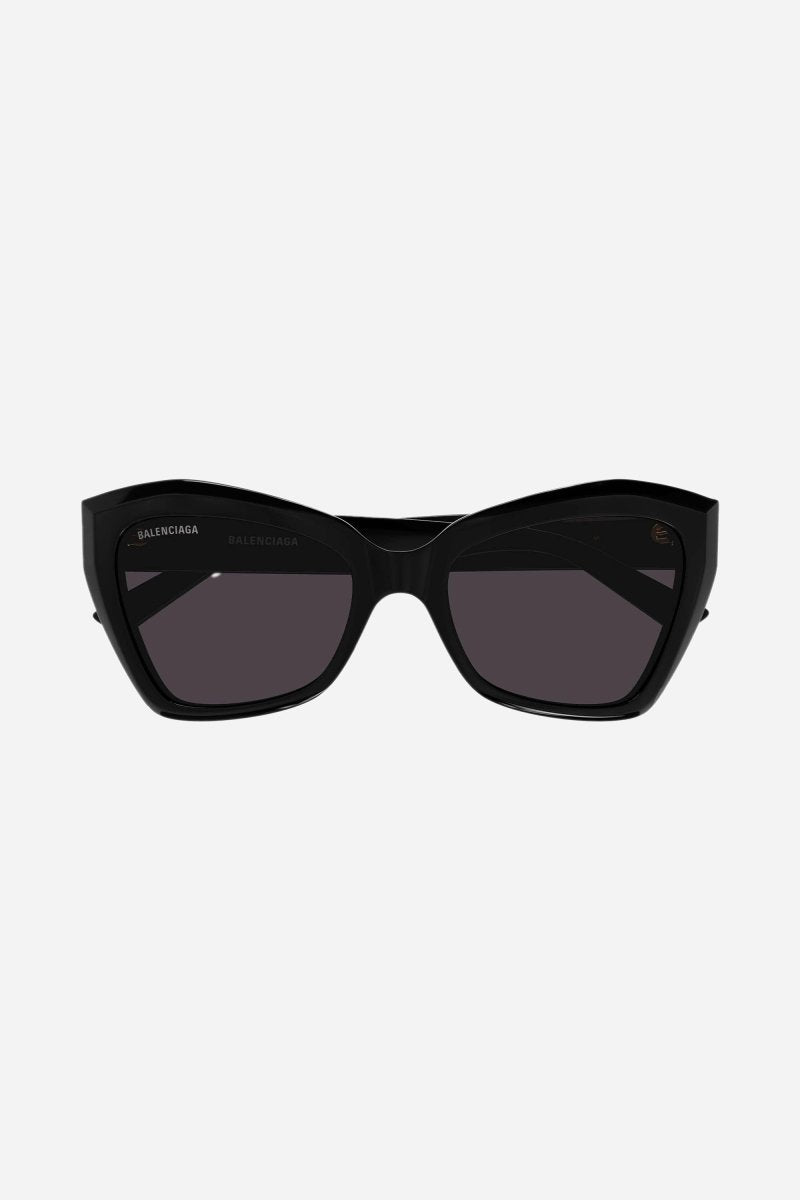 Black oversize cat-eye sunglasses with BB logo – the execution is enriched by a peculiar tumbling finishing – LUX VERSE Luxury Designer Fashion Outlet