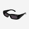 Balenciaga black rectangular sunglasses
