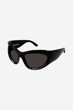 Bold wrap around black sunglasses – a brand statement in terms of silhouette and fashion realism, these products will be – LUX VERSE Luxury Designer Fashion Outlet