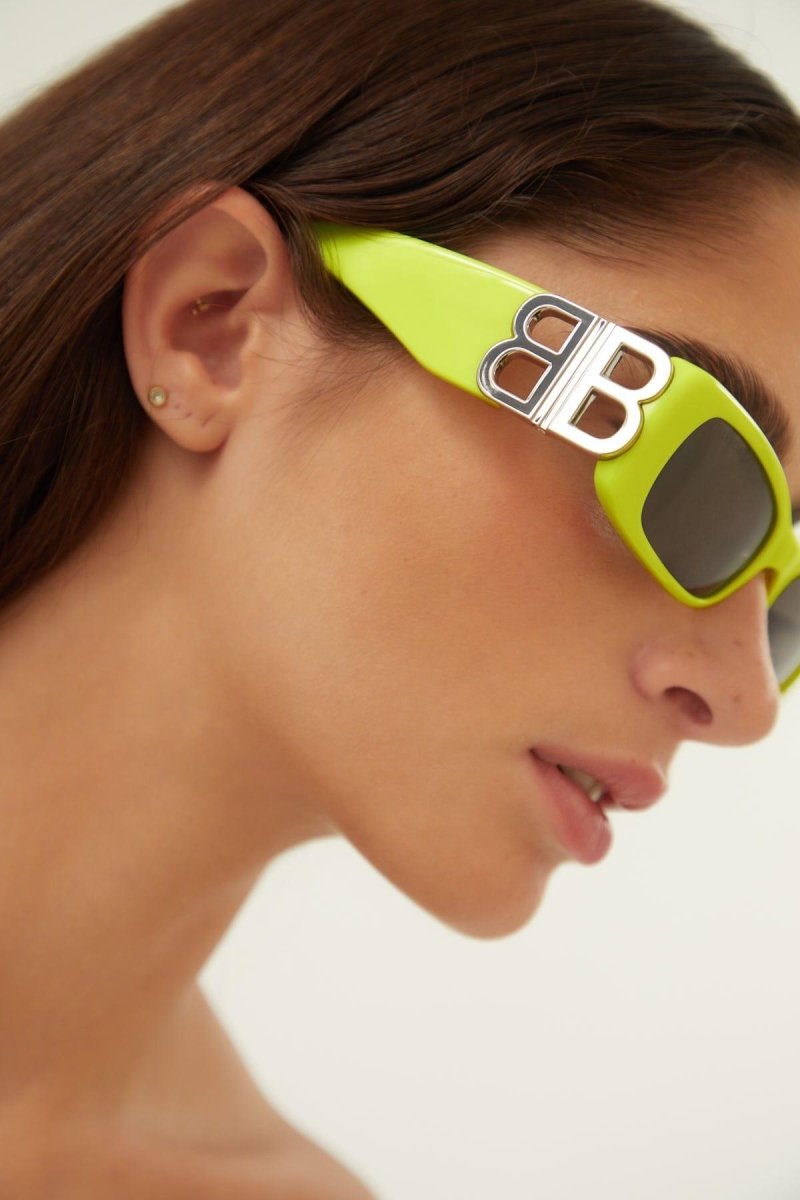 Dynasty micro fluor sunglasses featuring BB logo – oversize square archetype shape – LUX VERSE Luxury Designer Fashion Outlet