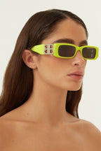 Dynasty micro fluor sunglasses featuring BB logo – featured on Show: statement Sunglasses in acetate with bold outlook yet slim – LUX VERSE Luxury Designer Fashion Outlet