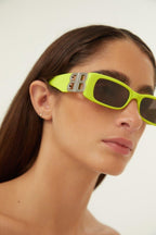 Dynasty micro fluor sunglasses featuring BB logo – new seasonal hand-written signature metal plaque from the Show cross-category – LUX VERSE Luxury Designer Fashion Outlet