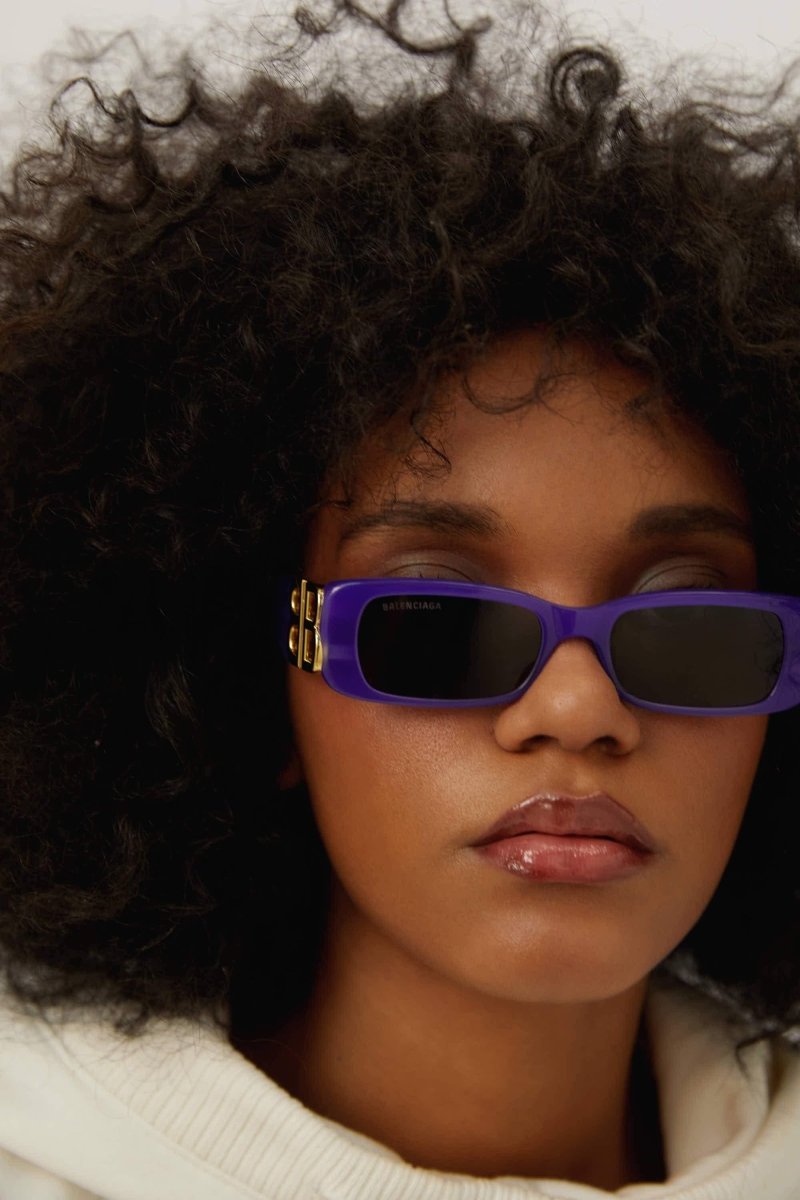 Dynasty micro violet sunglasses featuring BB logo – new seasonal hand-written signature metal plaque from the Show cross-category – LUX VERSE Luxury Designer Fashion Outlet